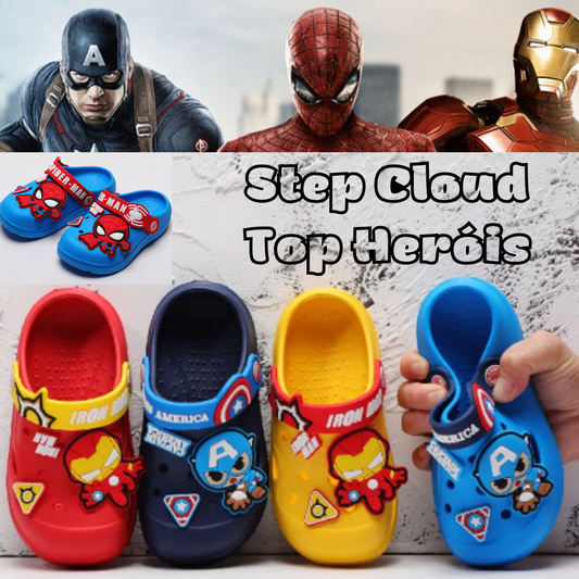 Sandálias Disney/Marvel Step Cloud Top Heróis.